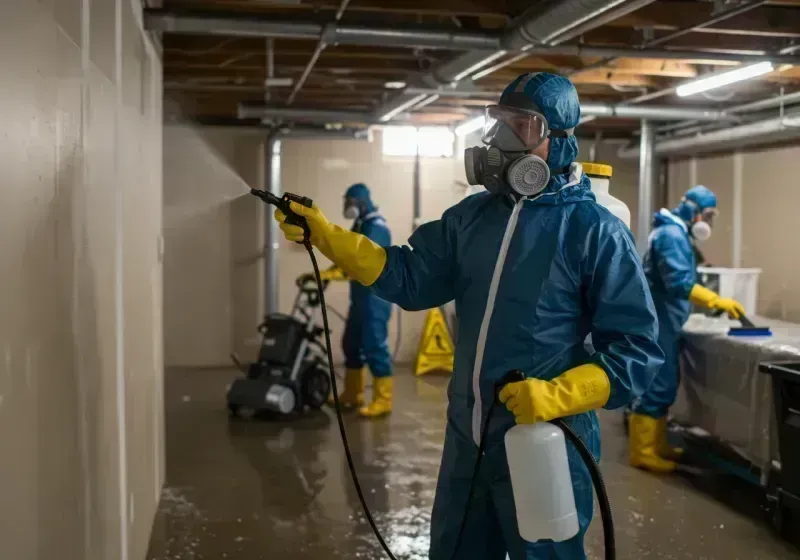 Basement Sanitization and Antimicrobial Treatment process in West Yarmouth, MA